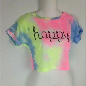 ♥ Multicolor Tie n Dye Cropped t-shirt ♥
